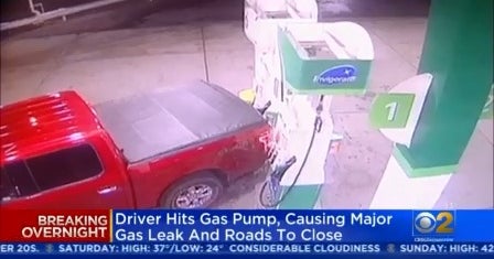 Driver Hits Gas Pump, Causing Major Gas Leak In Lincolnwood CBS Chicago