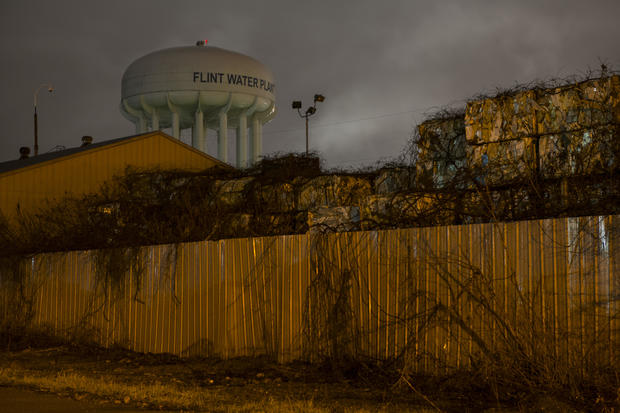 FLINT, MICHIGAN - DECEMBER 21: The Flint City Water Plant water 