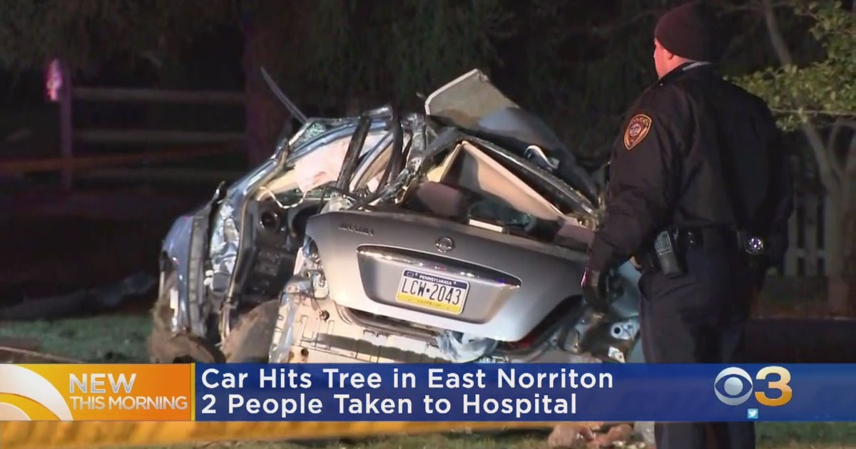 2 People Injured After Car Crashes Into Tree In East Norriton - CBS ...