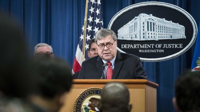 Attorney General William Barr Makes Announcement On Cyber-Related Law Enforcement Action 