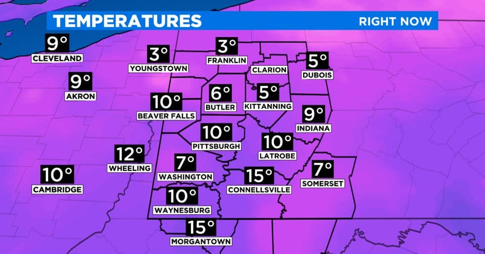 Pittsburgh Weather Cold Temperatures Make For Frigid Saturday Morning CBS Pittsburgh