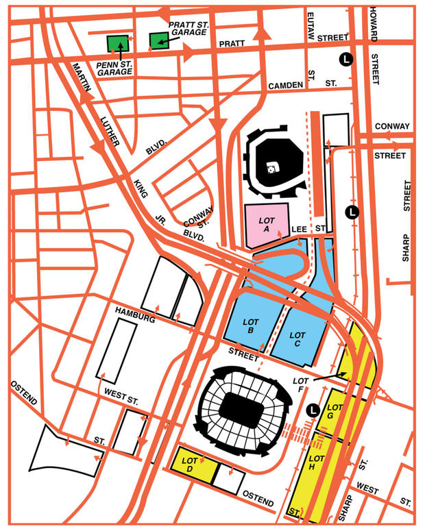 Camden Yards Parking Map 