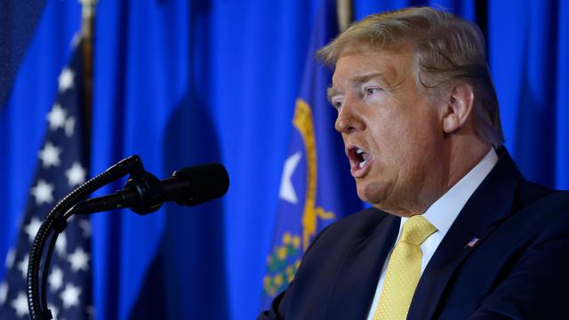 U.S. President Trump speaks to reporters as he departs for travel to North Carolina from Washington 