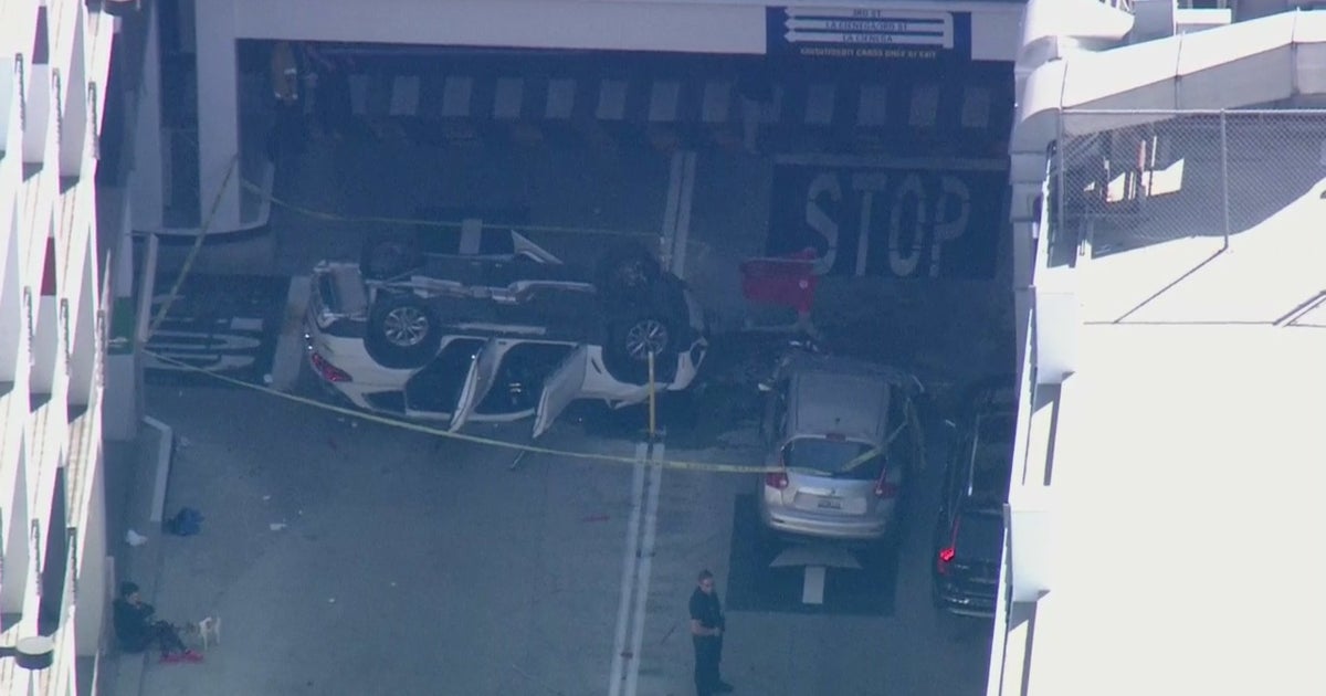Vehicle Falls Off Parking Structure Near Beverly Center, 2 People Injured CBS Los Angeles