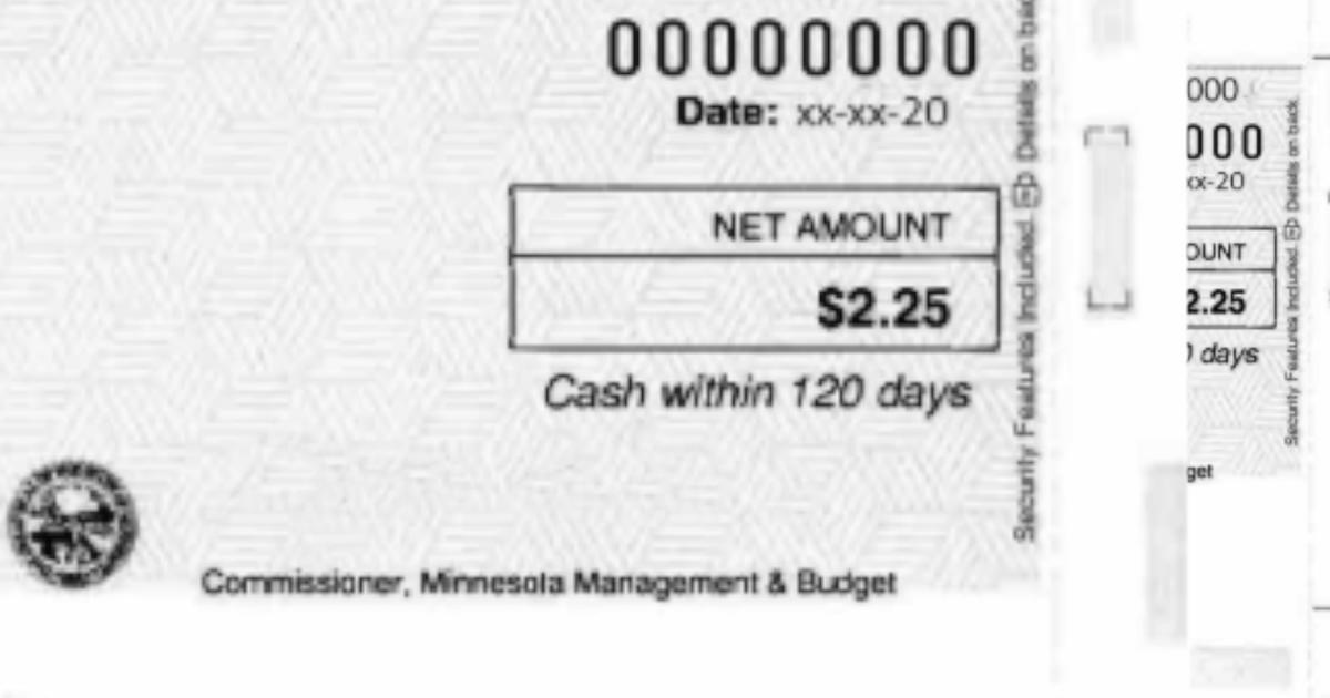 Minnesota DPS To Send Out 150,000 Refund Checks Due To Fee Error CBS