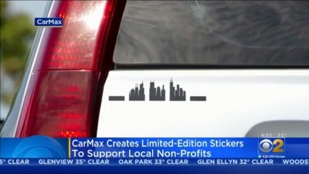 Custom CarMax Stickers Represent Nonprofit Of Buyers' Choice CBS Chicago