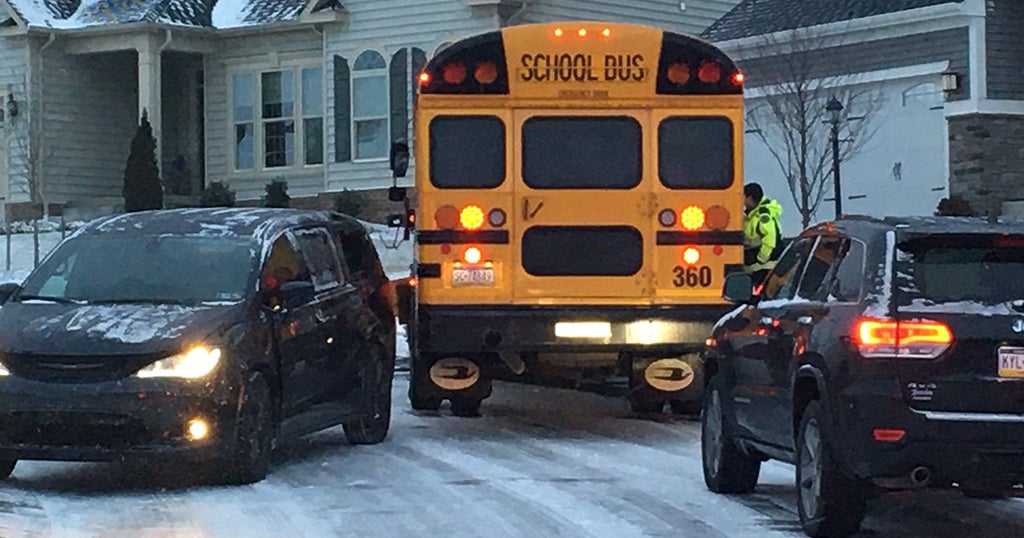 No Injuries Reported In School Bus Accident In West View - CBS Pittsburgh