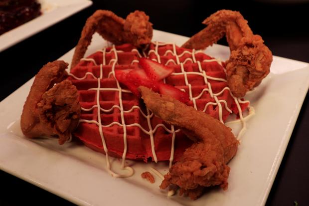 Red Velvet Chicken and Waffles 