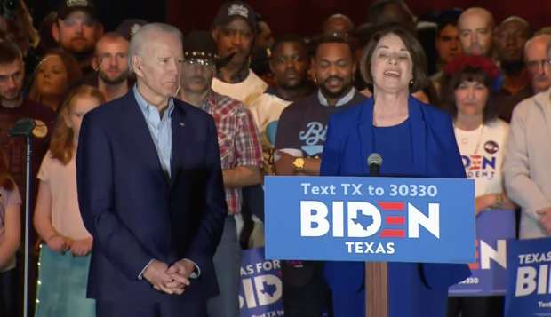 Amy Klobuchar endorses Joe Biden in Dallas 
