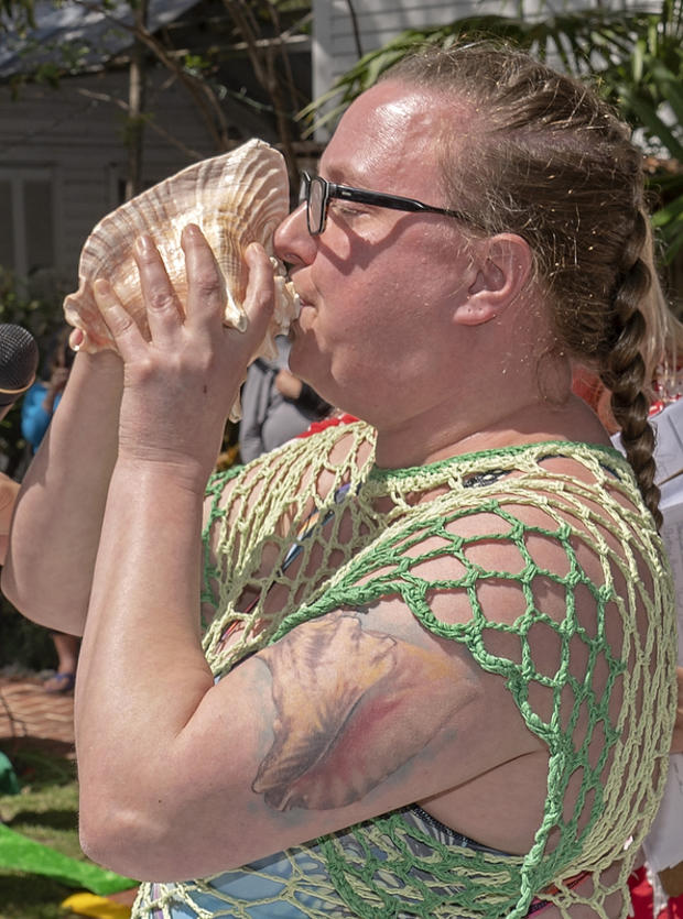 Key West Conch Blowing Winner 