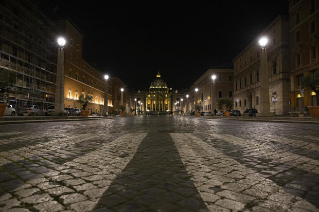 A view of Saint Peters Basilica from Via della 