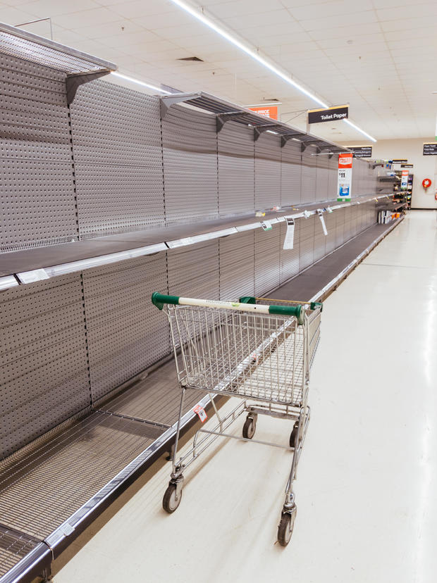 Empty Shelves at Australian Supermarket 