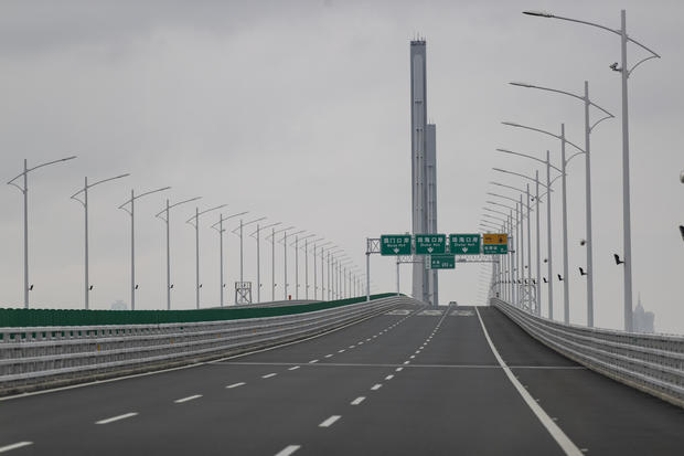 Hong Kong-Zhuhai-Macau Bridge seen empty.Chief Executive 