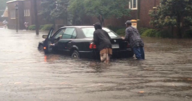 More flooding expected as heavy rain hits East Coast - CBS News