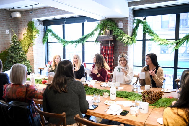 Ali Fedotowsky-Manno Kicked Off The Holiday Season Early With Her Favorite At-Home Starbucks Coffee Recipes In NYC On October 17, 2019 