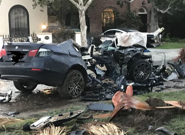 2 Killed In Violent Hancock Park Collision Which Uproots Palm Tree 
