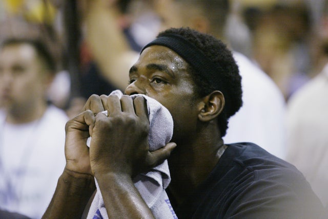 Webber sits on the bench 