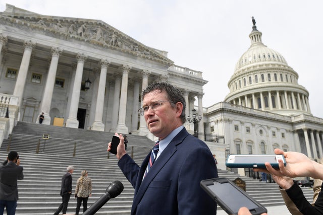 Rep. Thomas Massie of Kentucky, who demanded an in-person vote for the $2.2 trillion coronavirus response bill 