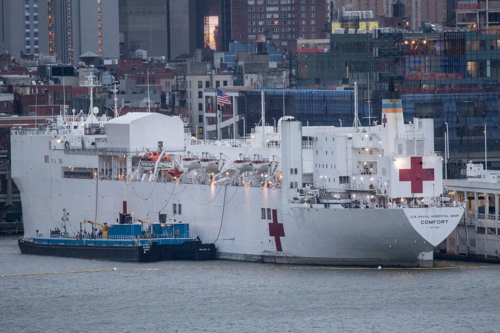 USNS Comfort Hospital Ship In New York To Aid Coronavirus Response Remains Largely Unused 