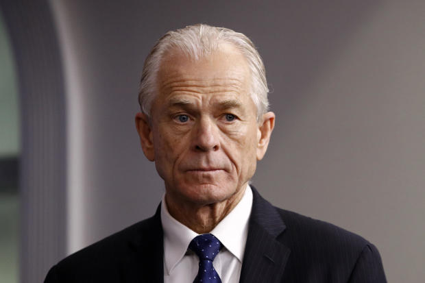 White House trade adviser Peter Navarro attends a coronavirus task force briefing at the White House March 21, 2020, in Washington. 