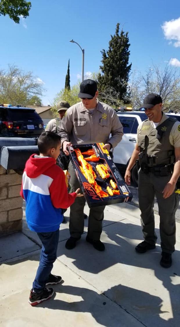 Palmdale Boy Facing Surgery Gets Drive-By Birthday Surprise From Deputies, Firefighters 