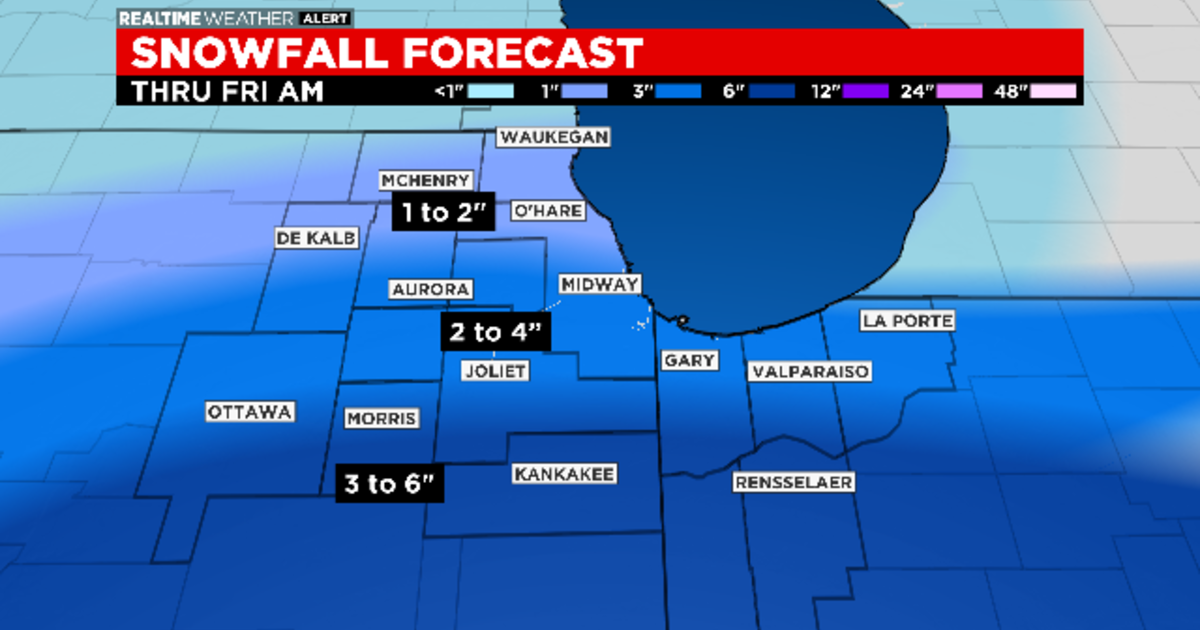 Chicago Weather Winter Weather Advisory Until Friday Morning Cbs Chicago 1253