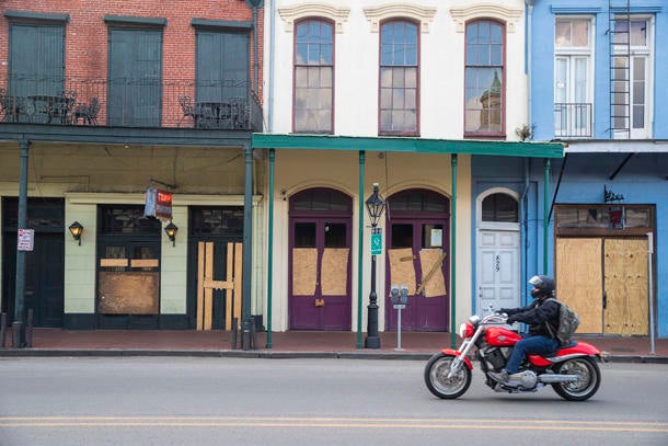 Pandemic New Orleans, before and after lockdown
