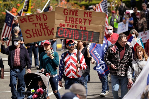 Washington state coronavirus protest