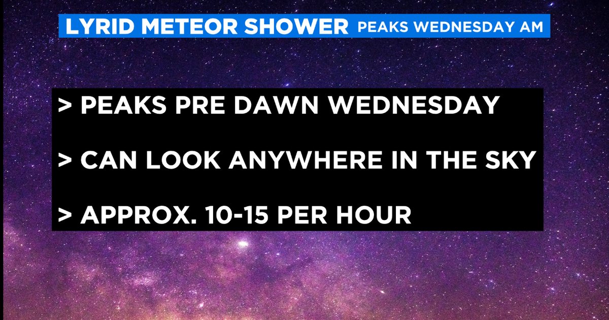 Lyrid Meteor Shower Visibility To Peak Wednesday Morning CBS Pittsburgh