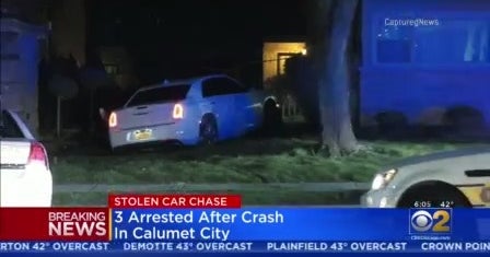 3 People Arrested After Stolen Car Crashes In Calumet City CBS Chicago