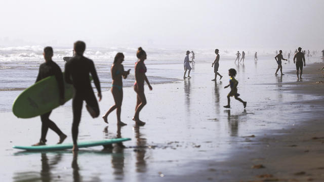 Huntington Beach In Southern California Remains Open During Coronavirus Lockdown 