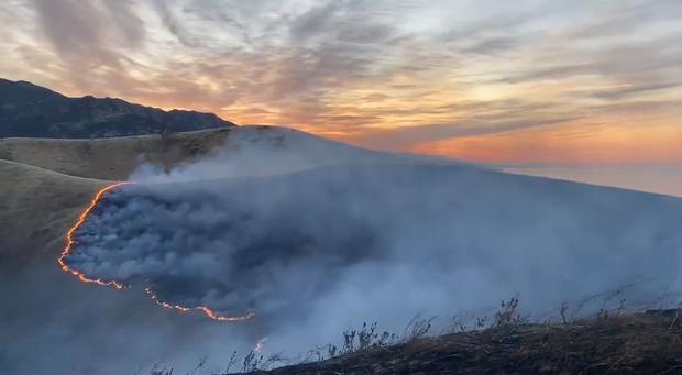 Hollister Fire In Santa Barbara County Grows To 200 Acres 