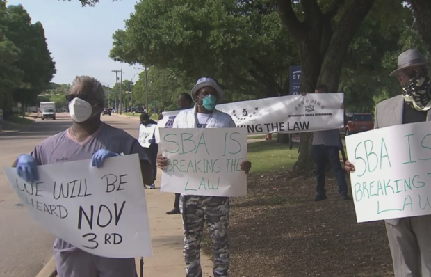 North Texas small business owners protest SBA 