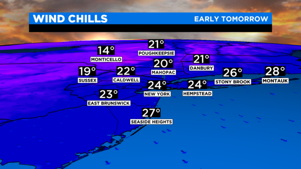 JL Morning Wind Chills Map 