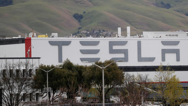 FILE PHOTO: The view of Tesla Inc's U.S. vehicle factory in Freemont, California 