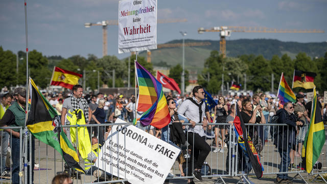 Demonstrators Protest Against Coronavirus Restrictions And Policies 