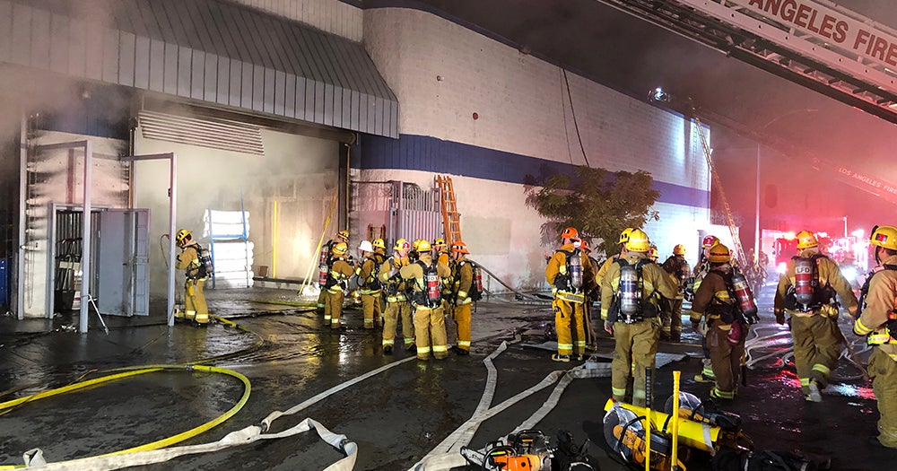 Major Emergency Fire Burns Textile Business In Downtown LA - CBS Los ...