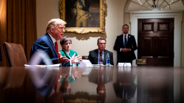 President Trump Meets With Governors Of Arkansas And Kansas At White House 