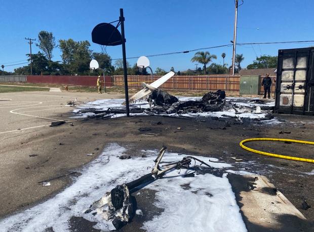 Pilot Killed After Small Planes Crashes On Santa Maria School Grounds After Departing Van Nuys 