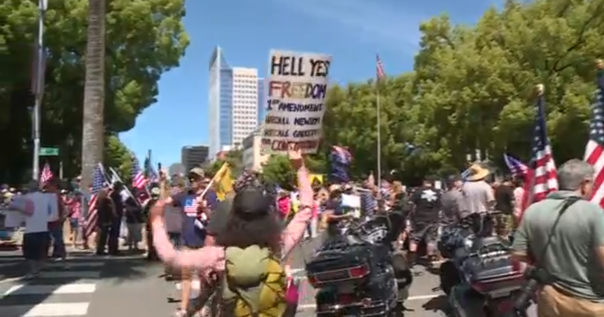 Hundreds Protest At Capitol In Sacramento Against Stay-At-Home Order ...