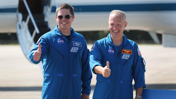 NASA Astronauts Arrive At Kennedy Space Center Ahead Of Space-X Launch Test 