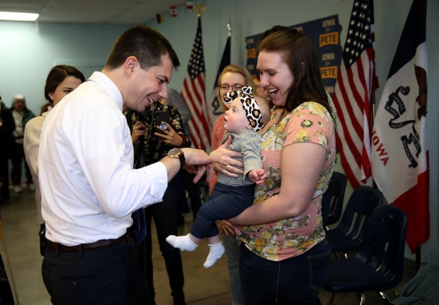 Pete Buttigieg Campaigns For President Across Iowa Ahead Of Caucus 