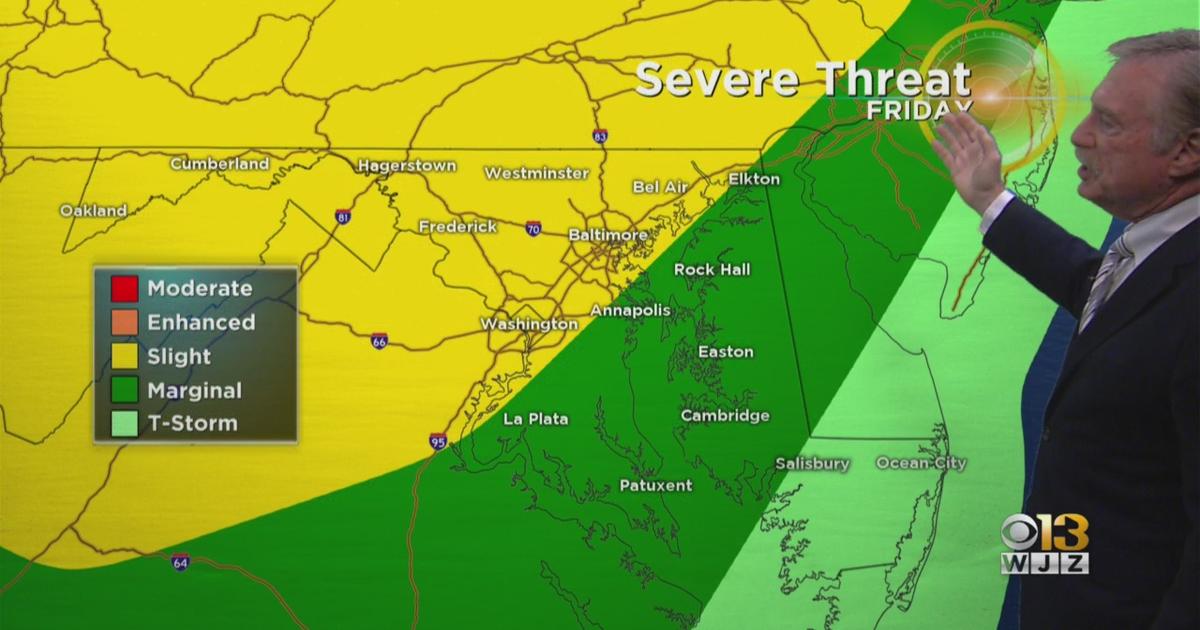 Maryland Weather: Chance Of Severe Storms Friday - CBS Baltimore