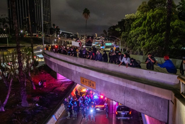 Protestors Gather At L.A. City Hall In Aftermath Of Death Of George Floyd