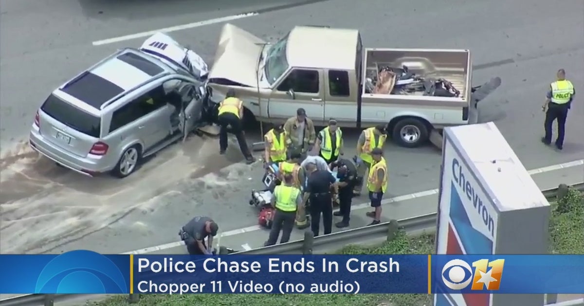 Blue Mound Texas Police Chase Ends With Wrong Way Crash In West Fort