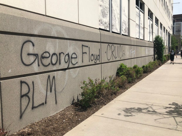 graffiti denver george floyd death protests 