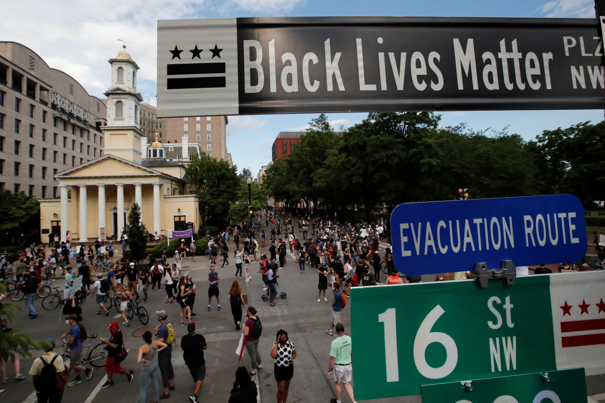 Black Lives Matter painted on 16th street leading to White House ...