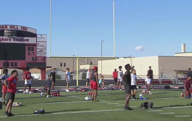 Cedar Hill Longhorns football practice 