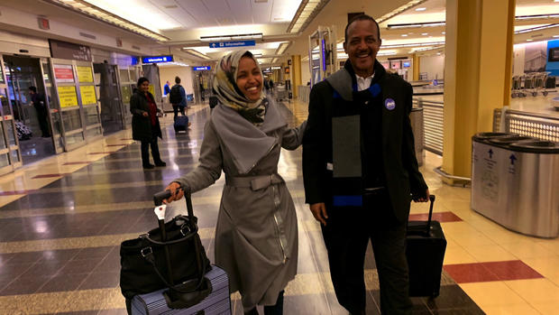 Ilhan Omar and her father 