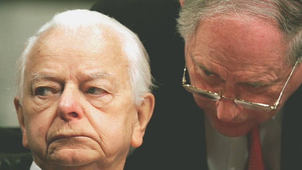US Senator Robert Byrd (L) D-WV is appro 